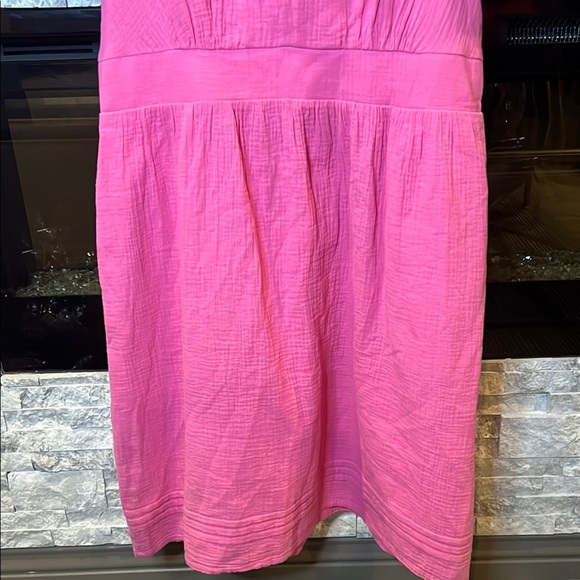 Boden Pink A Line Cotton short Sleeve Dress size 12L - Picture 8 of 16